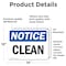Signmission Clean, 14 in W x Rectangle, Vinyl Decal OS-2PACK-NS-D-1014-L-10625 - alternate 4